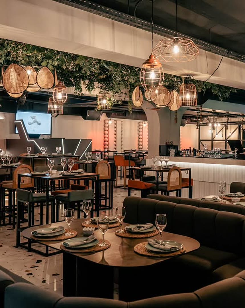 The dining room at H Restaurant Lounge